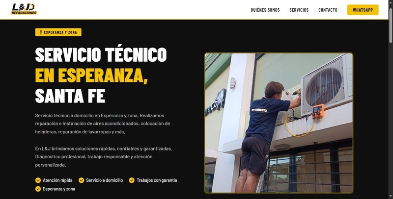 Proyecto web L&J Reparaciones — sitio desarrollado por JM Desarrollo Web