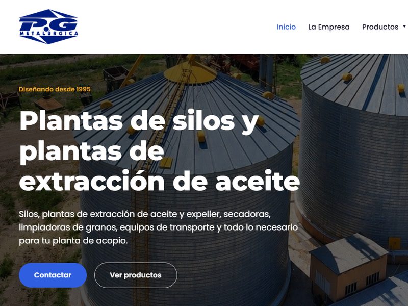 Proyecto web PG Metalúrgica — sitio desarrollado por JM Desarrollo Web