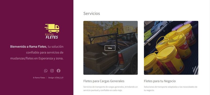 Proyecto web Ramafletes — sitio desarrollado por JM Desarrollo Web